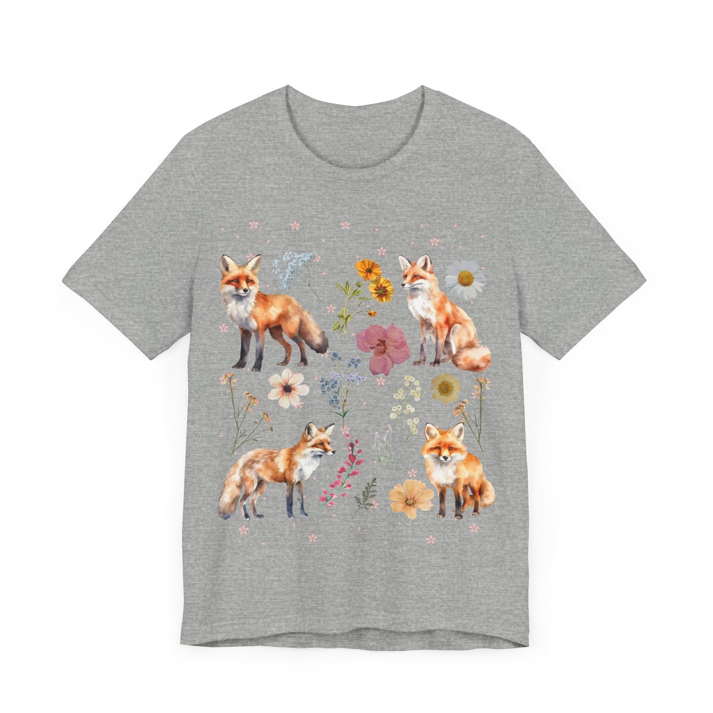 Flower Foxes Unisex Jersey Short Sleeve Tee