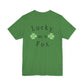 Lucky as a Fox Unisex Jersey Short Sleeve Tee