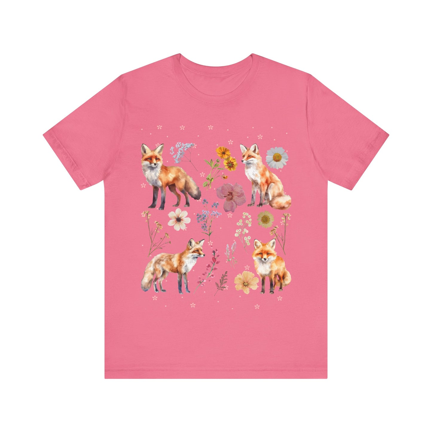 Flower Foxes Unisex Jersey Short Sleeve Tee