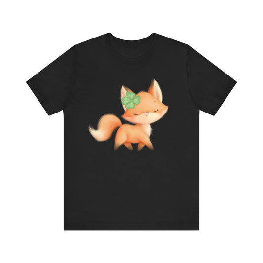 Lucky as a Fox Unisex Jersey Short Sleeve Tee