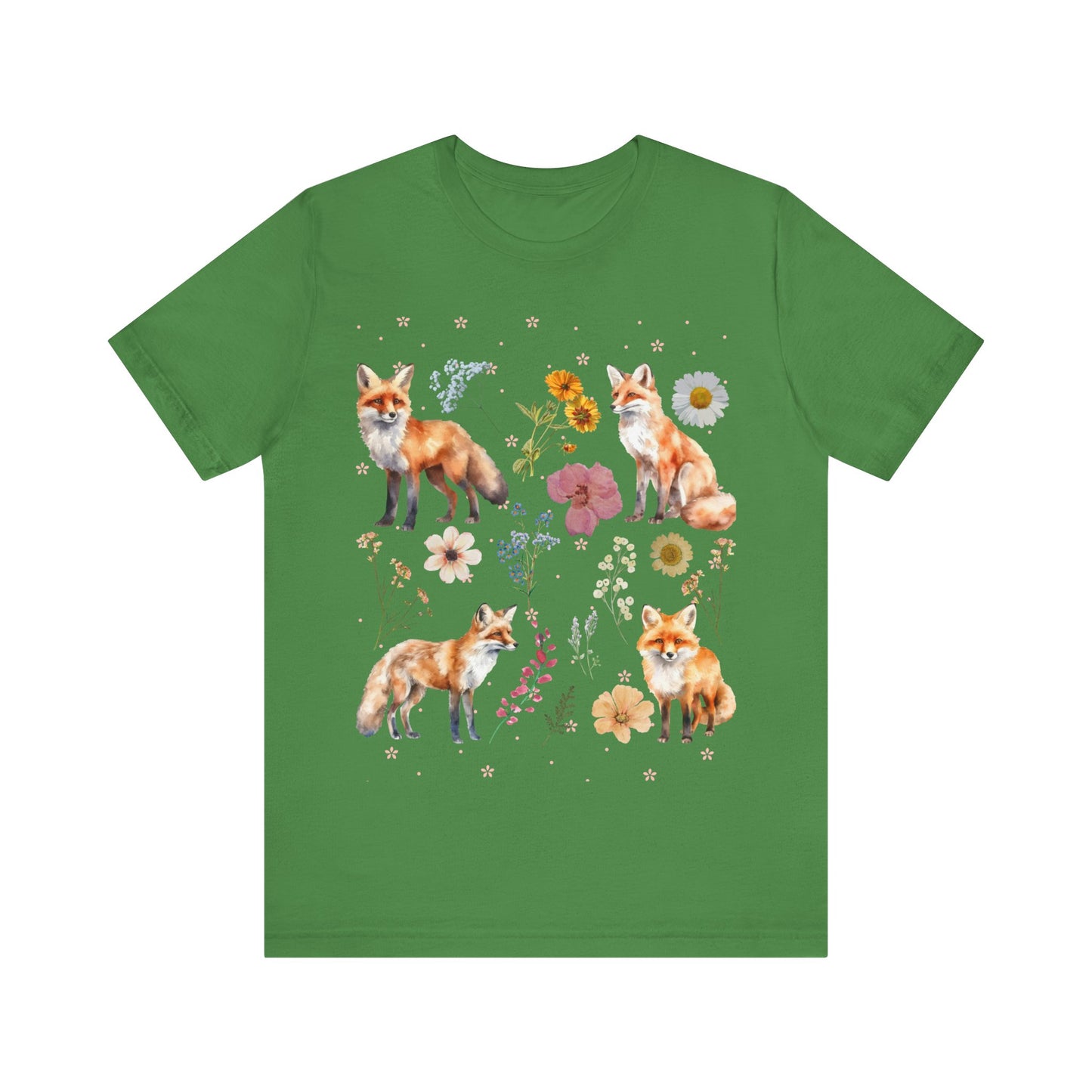 Flower Foxes Unisex Jersey Short Sleeve Tee