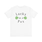 Lucky as a Fox Unisex Jersey Short Sleeve Tee