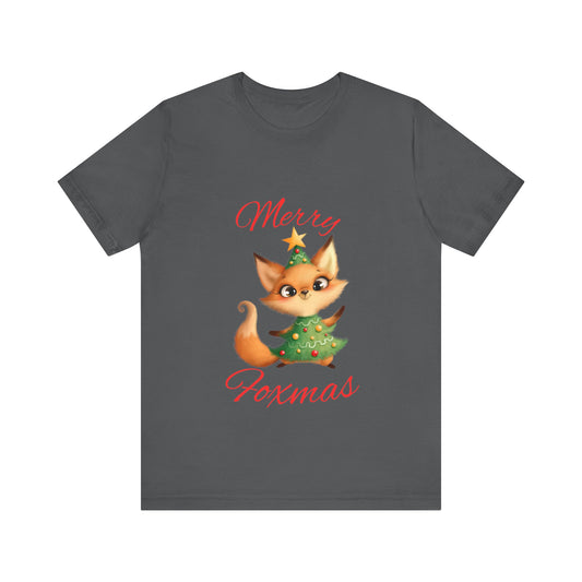 Merry Foxmas Unisex Jersey Short Sleeve Tee