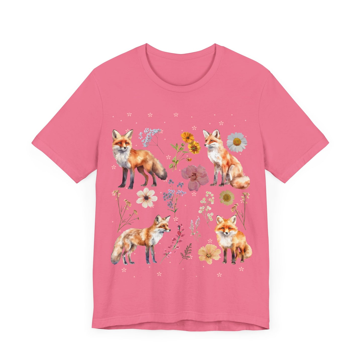 Flower Foxes Unisex Jersey Short Sleeve Tee