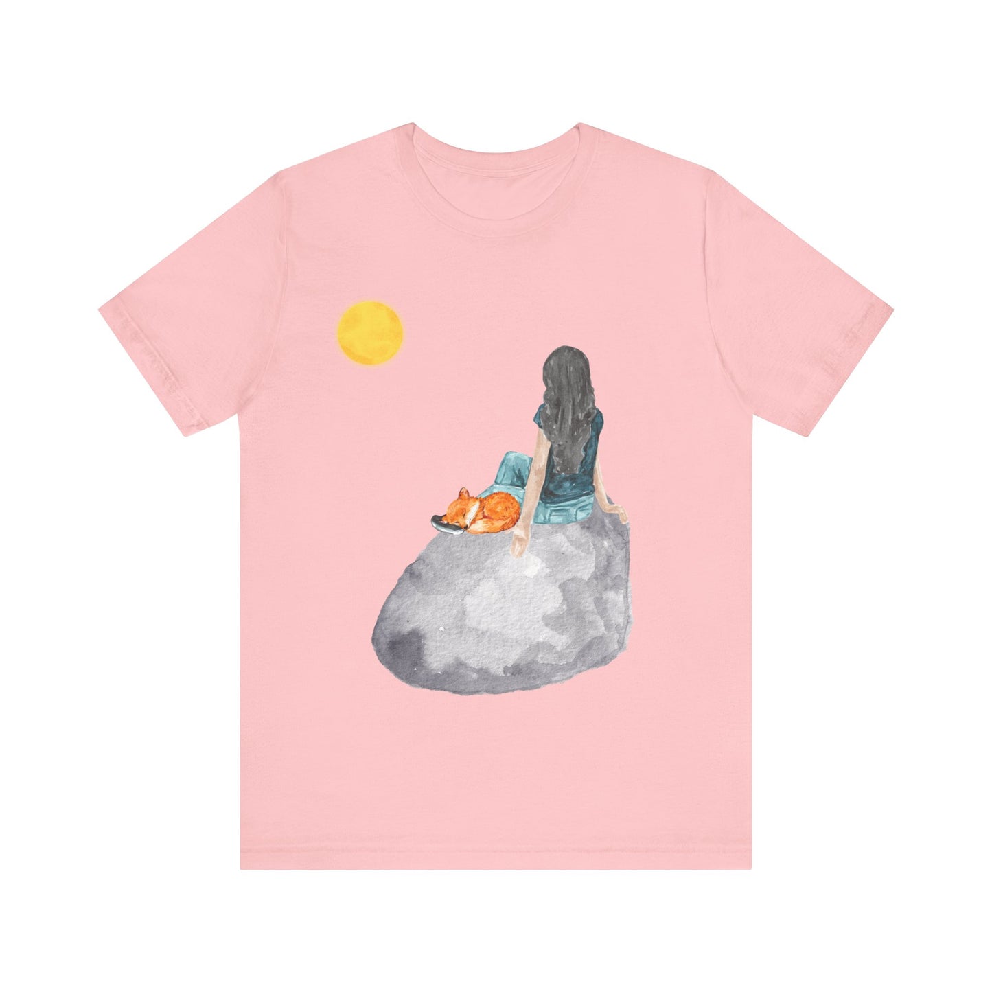 A Girl, A Fox and the Moon Unisex Jersey Short Sleeve Tee